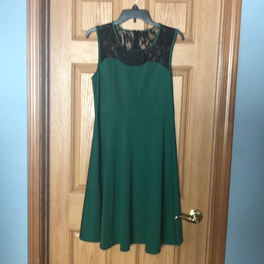 Retro style green dress